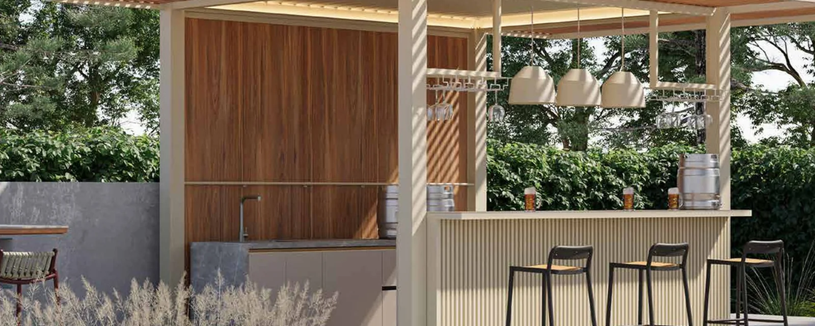 Outdoor Pergolas in an outdoor setting