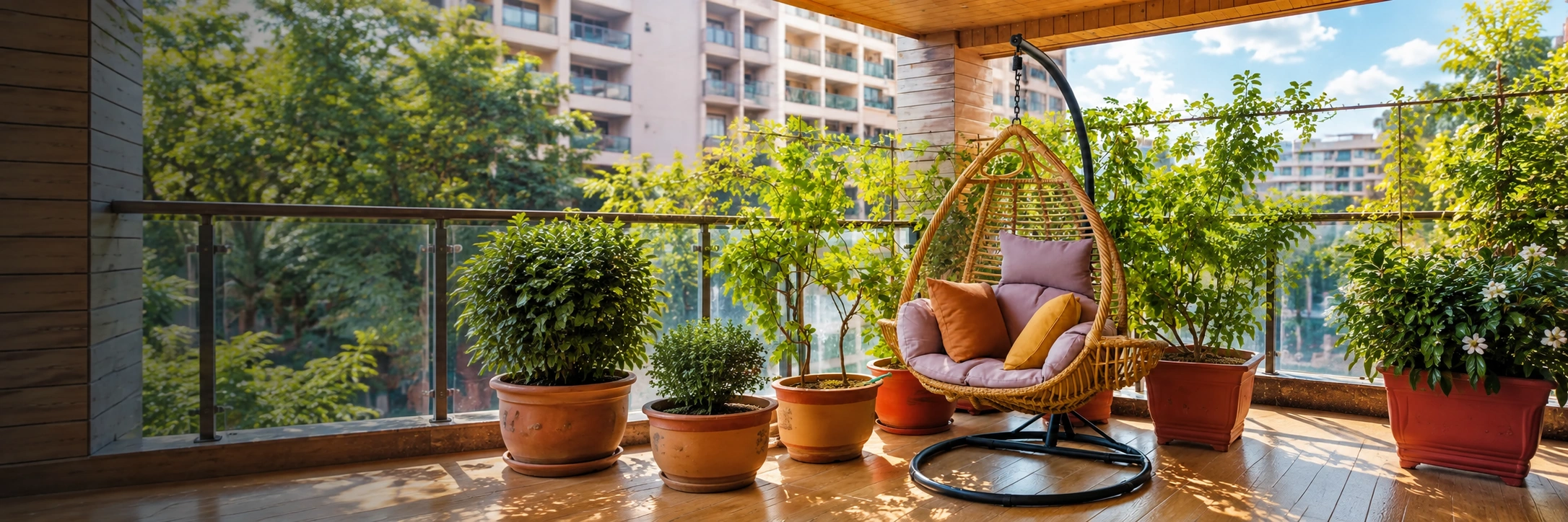 Outdoor Swings in an outdoor setting