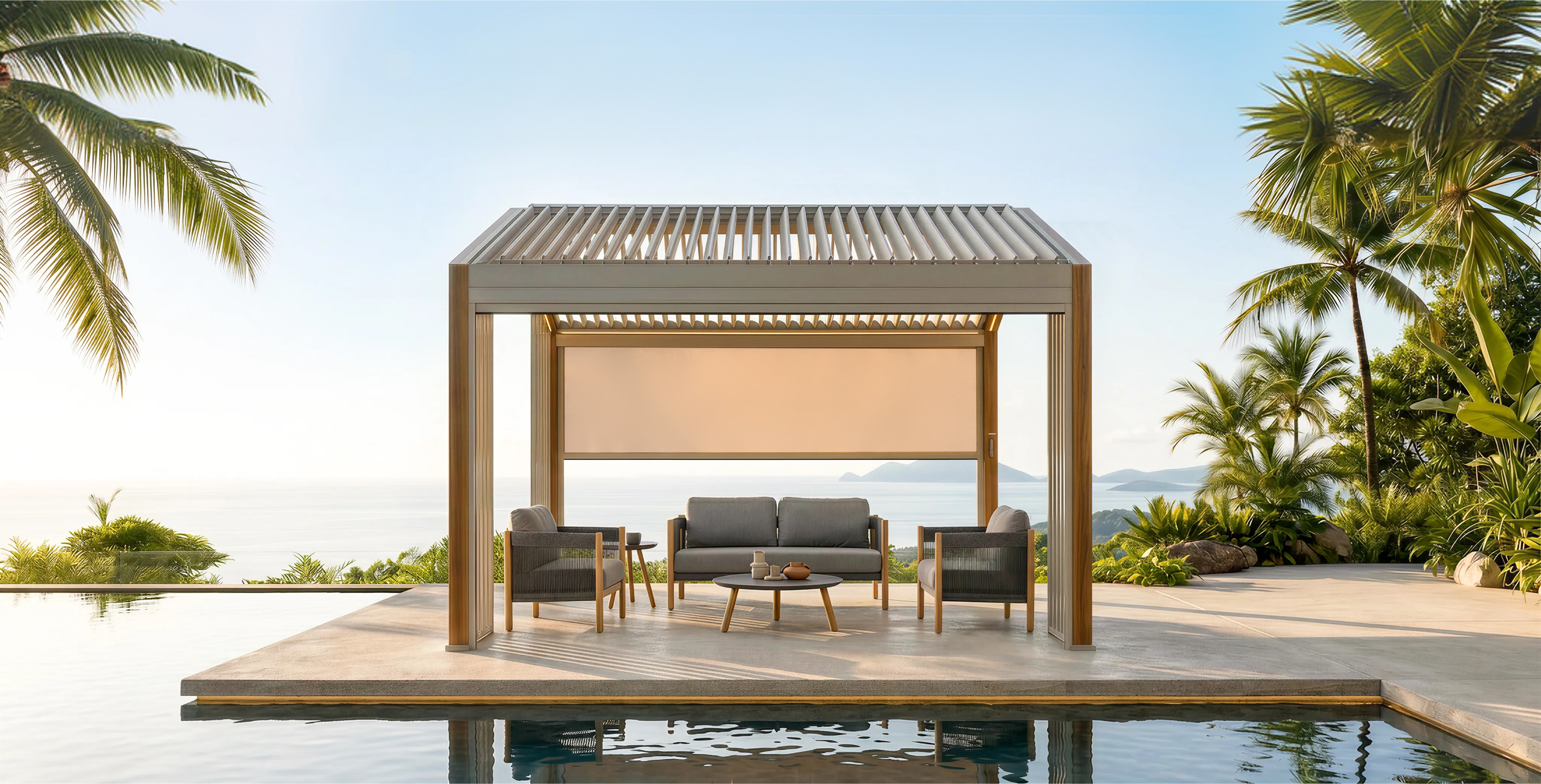 Coordinated outdoor living setting