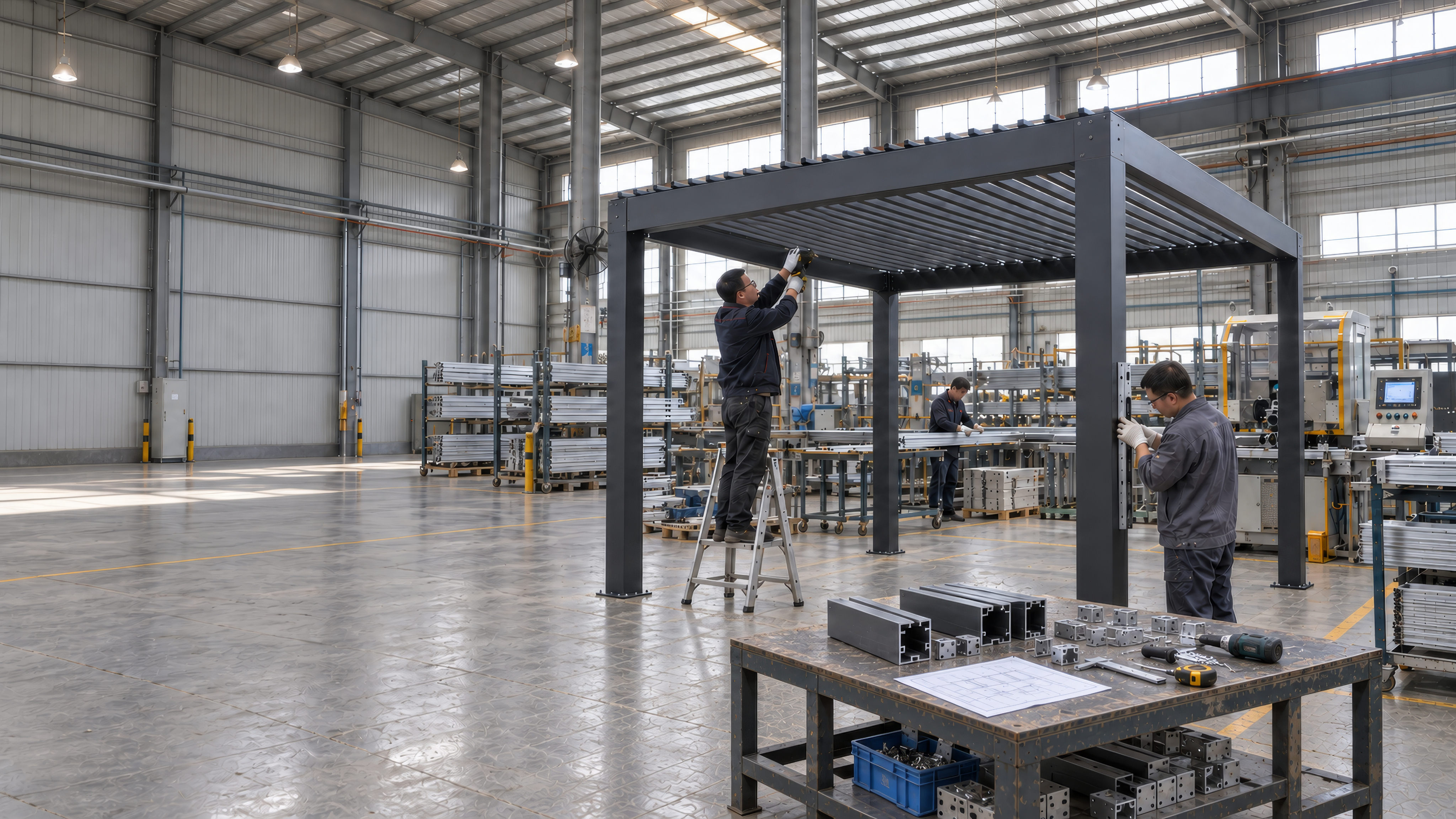 Commercial pergola configuration visual