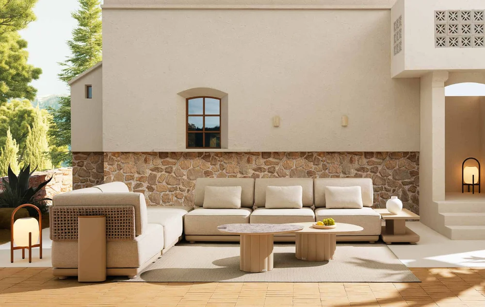 Slate Aluminum Sofa Set, 5-pc