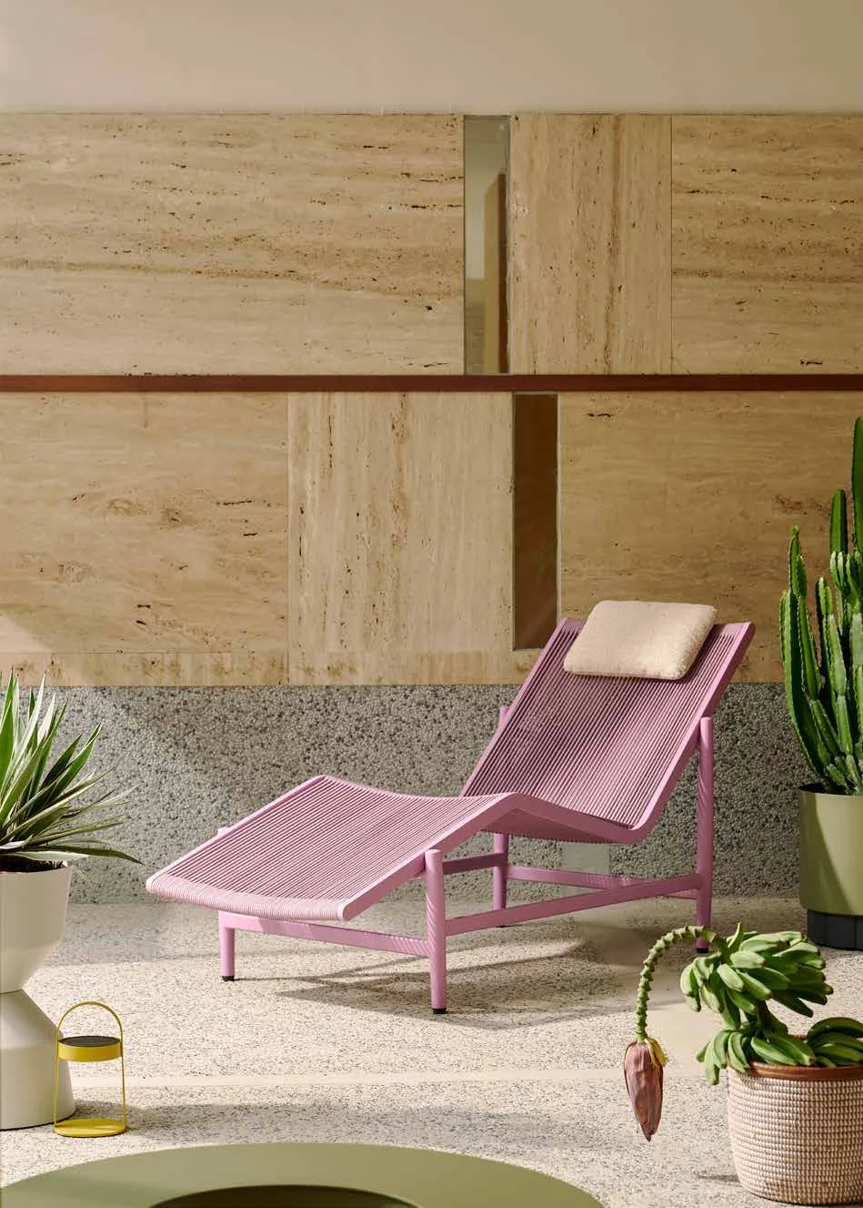 Noir Aluminum Chaise, pair