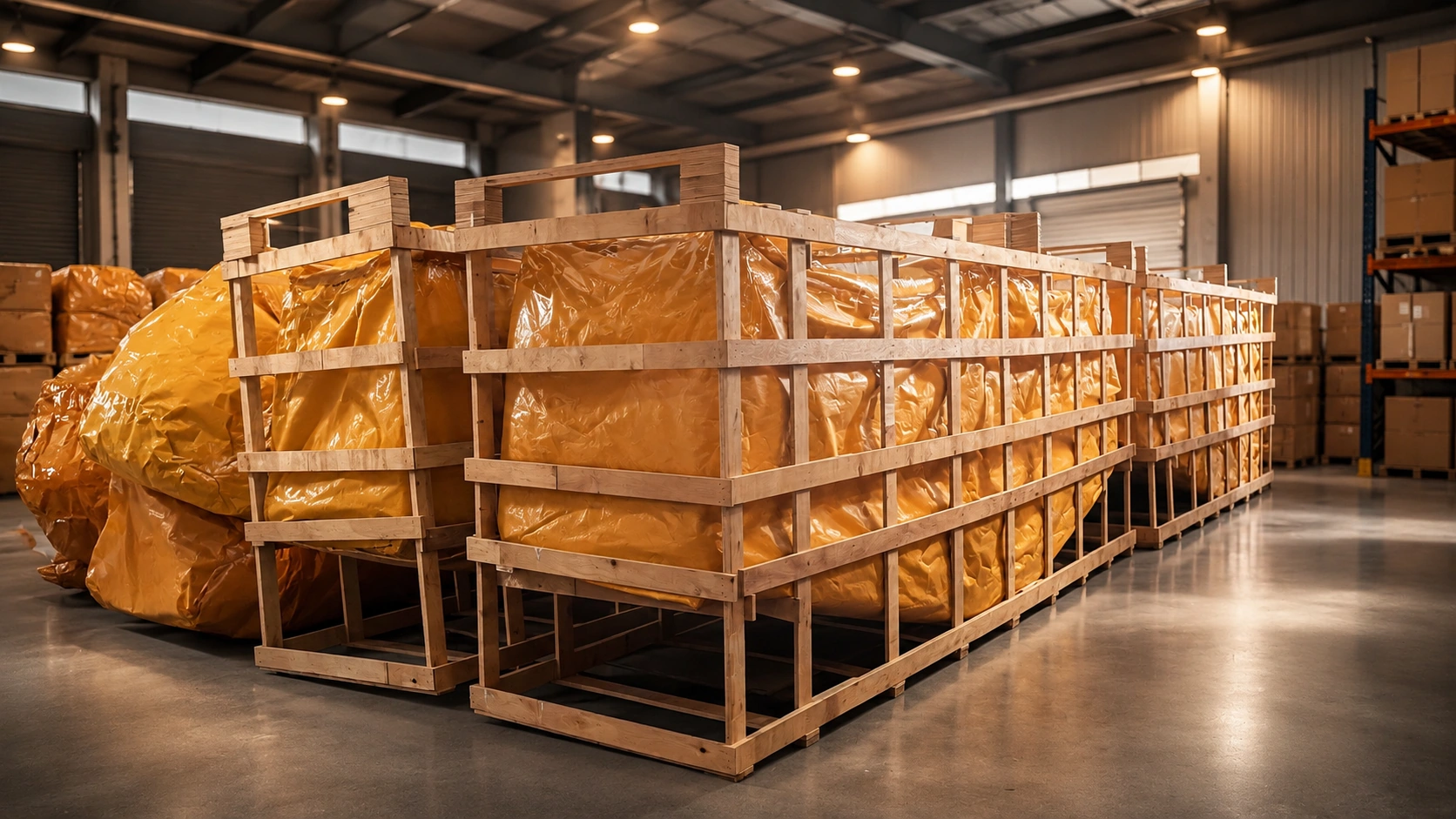 Hospitality products packed for delivery