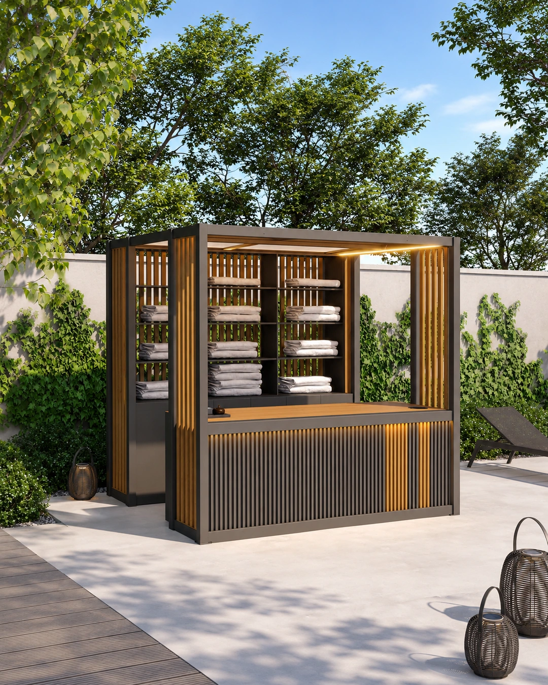 Outdoor Cabanas setting