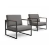 Outdoor Lounge Chair Set — Gray 01, front three-quarter product view