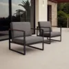 Outdoor Lounge Chair Set — Gray 01, shown in a styled outdoor setting