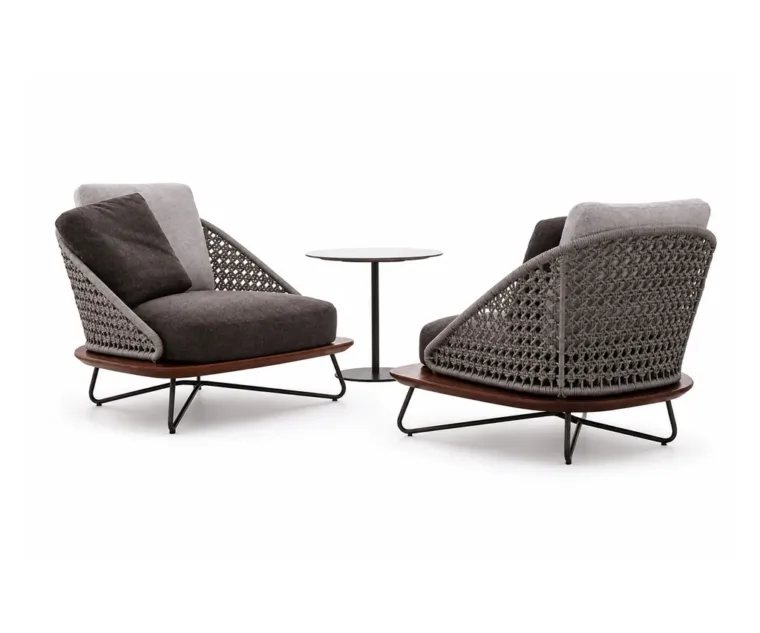 Outdoor Conversation Set — Black 01, front three-quarter product view