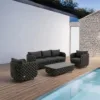 Outdoor Conversation Set — Black 02, shown in a styled outdoor setting