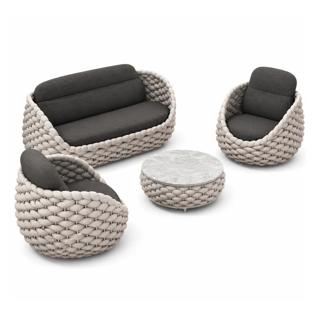 Outdoor Conversation Set — Multi-color 01, front three-quarter product view