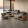 Outdoor Sectional Set — Gray 01, shown in a styled outdoor setting