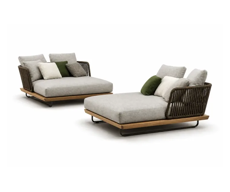 Outdoor Sectional Set — Gray 02, front three-quarter product view