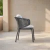 Outdoor Lounge Chair — Black 01, shown in a styled outdoor setting