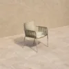 Outdoor Lounge Chair — Beige 01, shown in a styled outdoor setting