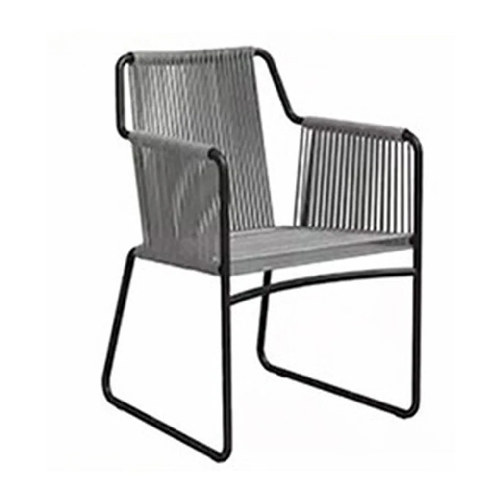 Outdoor Lounge Chair — Gray 01, front three-quarter product view