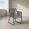 Outdoor Lounge Chair — Gray 01, shown in a styled outdoor setting