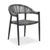Outdoor Lounge Chair — Black 03, front three-quarter product view