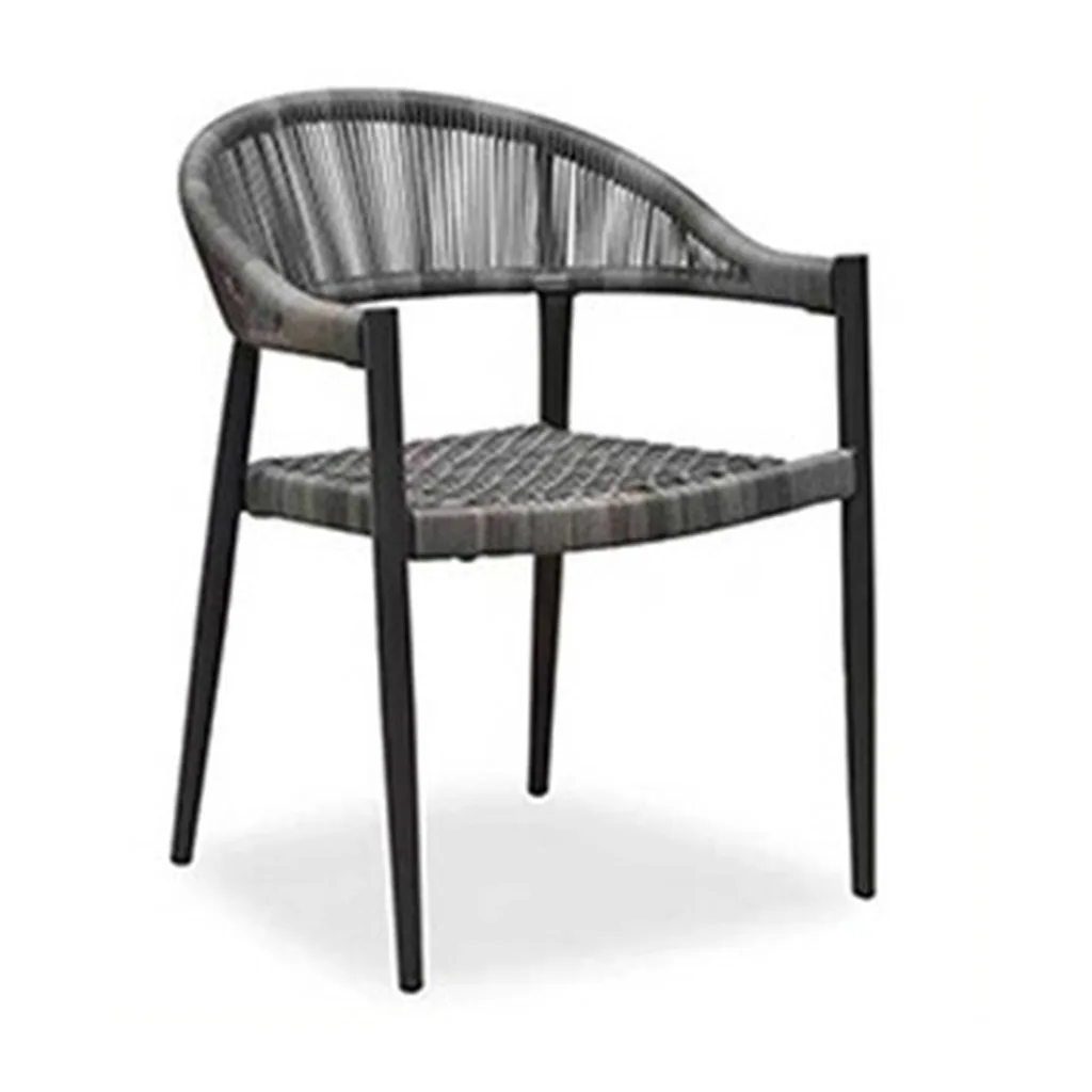 Outdoor Lounge Chair — Black 03, front three-quarter product view