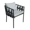 Outdoor Lounge Chair — Gray 02, front three-quarter product view