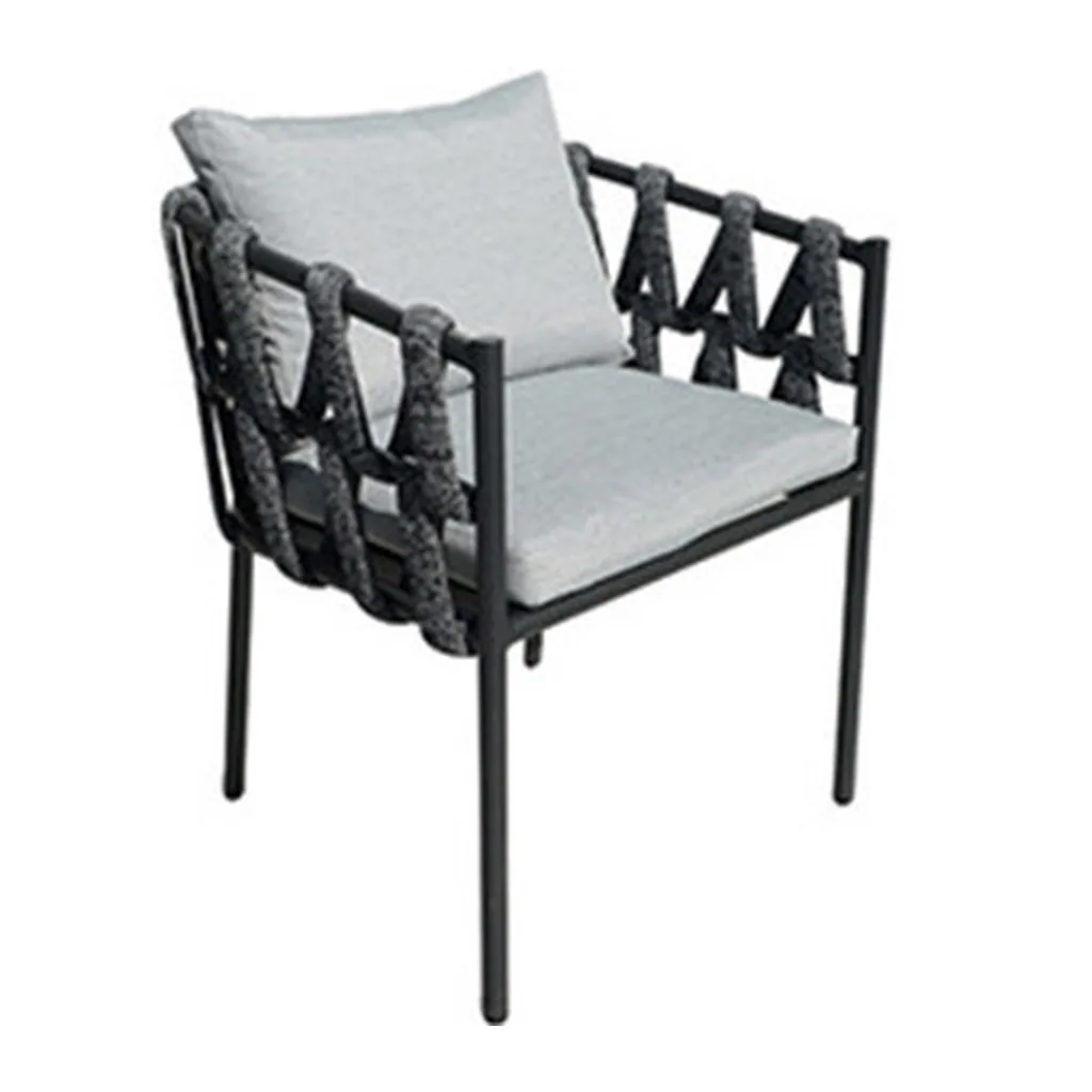 Outdoor Lounge Chair — Gray 02, front three-quarter product view