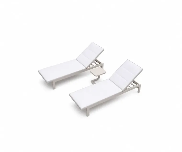 Outdoor Daybed — Gray 01, front three-quarter product view