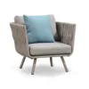Outdoor Dining Set — Gray 02, front three-quarter product view