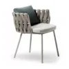 Outdoor Dining Set — Gray 03, front three-quarter product view