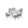 Outdoor Dining Set — Gray 04, front three-quarter product view