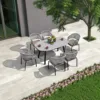 Outdoor Dining Set — Gray 04, shown in a styled outdoor setting