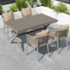 Outdoor Dining Set — Beige 03, shown in a styled outdoor setting
