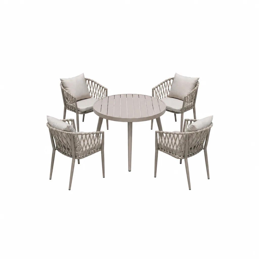 Outdoor Dining Set — Multi-color 03, front three-quarter product view