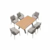 Outdoor Dining Set — Gray 05, front three-quarter product view