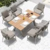 Outdoor Dining Set — Gray 05, shown in a styled outdoor setting
