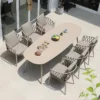 Outdoor Dining Set — Beige 04, shown in a styled outdoor setting