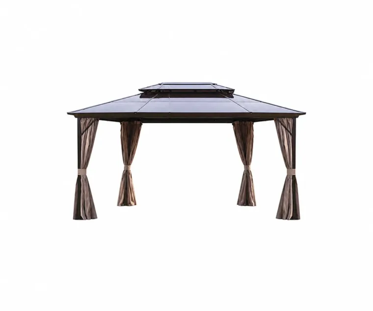 Outdoor Gazebo — Black 01, front three-quarter product view