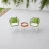 Chaise Lounge — Green 01, shown in a styled outdoor setting