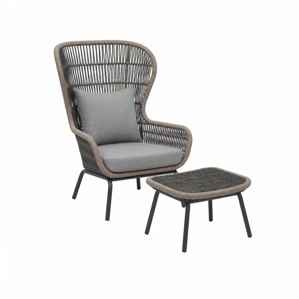 Chaise Lounge — Gray 02, front three-quarter product view
