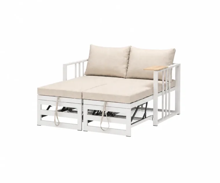 Chaise Lounge — Beige 01, front three-quarter product view