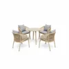 Outdoor Conversation Set — Beige 01, front three-quarter product view