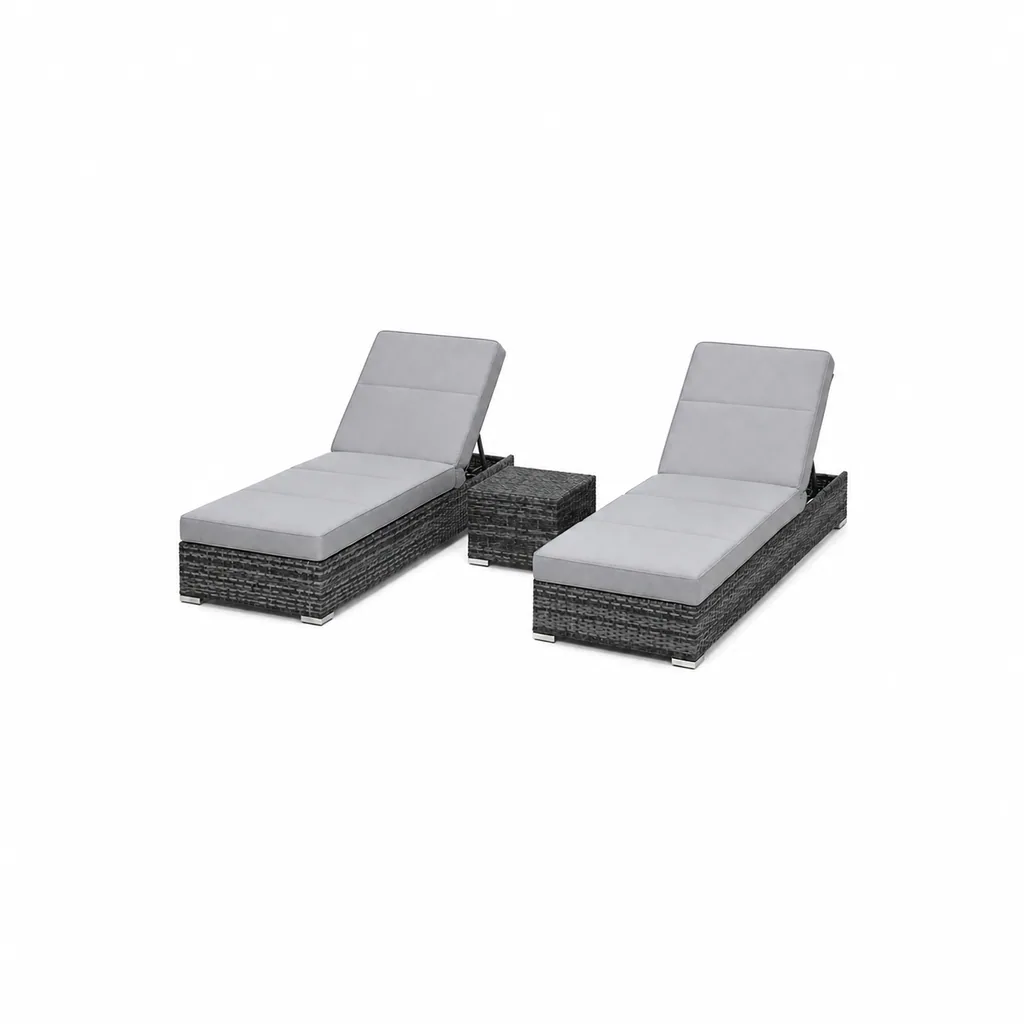 Outdoor Conversation Set — Gray 03, front three-quarter product view