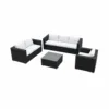 Outdoor Conversation Set — Black 05, front three-quarter product view