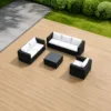 Outdoor Conversation Set — Black 05, shown in a styled outdoor setting