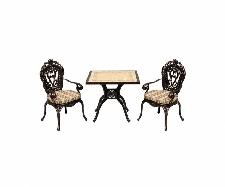 Outdoor Conversation Set — Black 06, front three-quarter product view