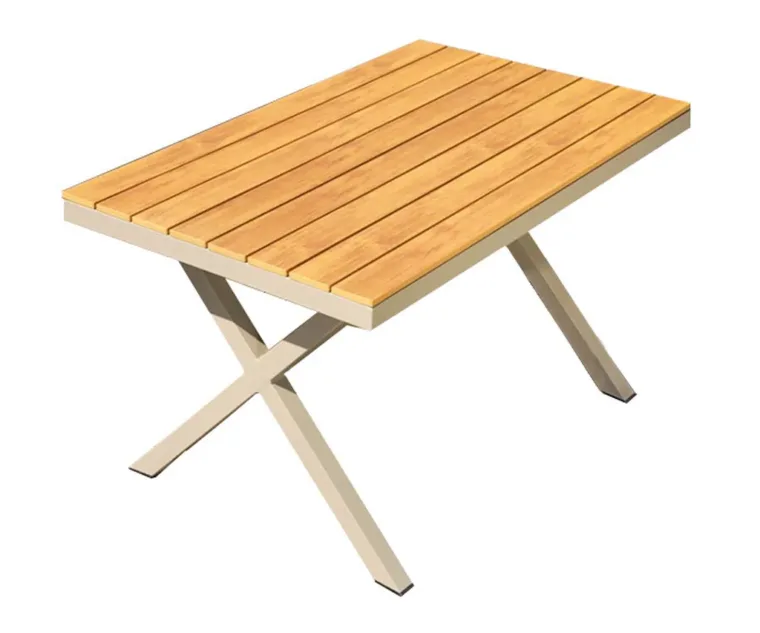 Outdoor Coffee Table — Natural 01, front three-quarter product view