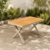 Outdoor Coffee Table — Natural 01, shown in a styled outdoor setting
