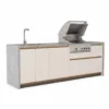 Outdoor BBQ Island — White 01, front three-quarter product view