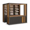 Outdoor Bar Cabana — Black 01, front three-quarter product view
