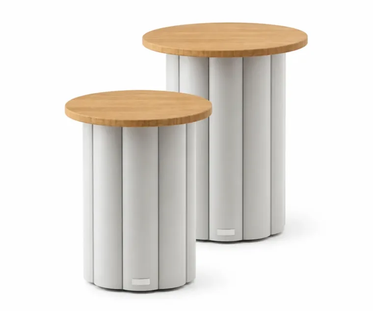 Outdoor Coffee Table — Gray 01, front three-quarter product view