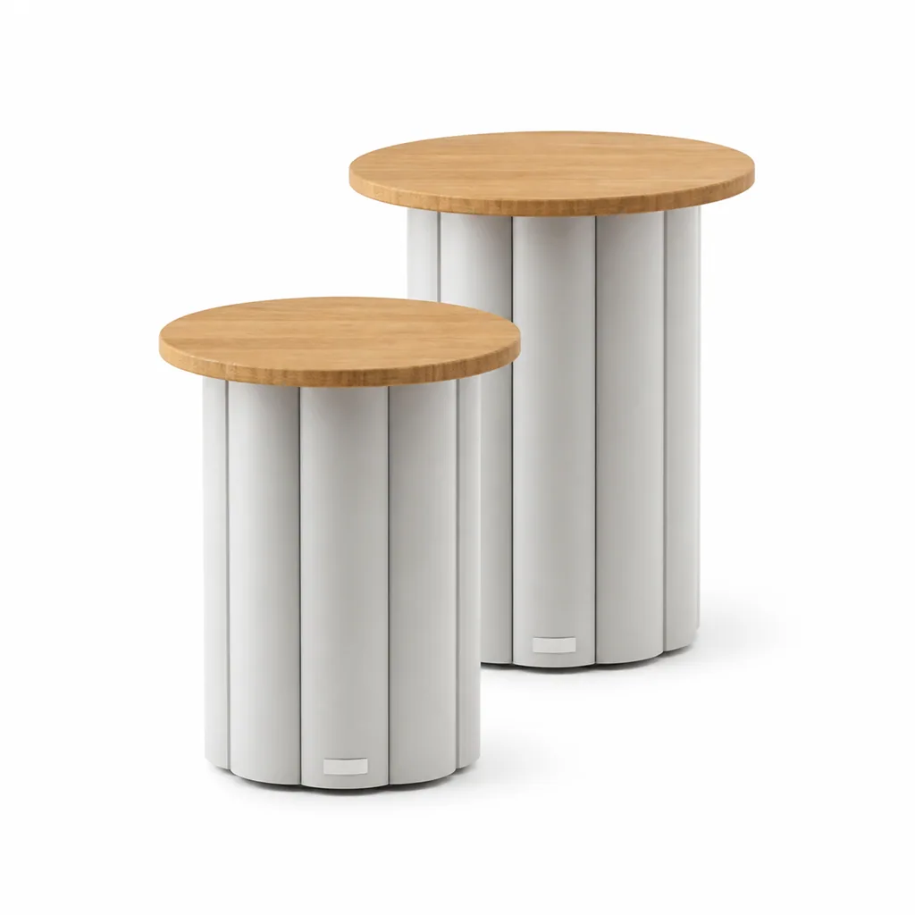 Outdoor Coffee Table — Gray 01, front three-quarter product view