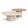 Outdoor Coffee Table — Beige 01, front three-quarter product view