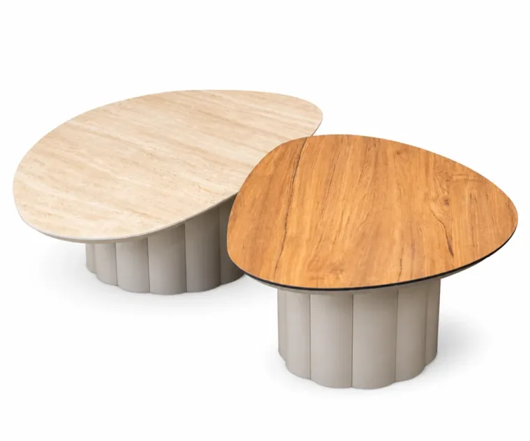 Outdoor Coffee Table — Beige 02, front three-quarter product view